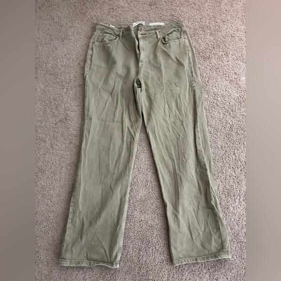 Dynamite Khaki Wide Leg Jeans - Picture 1 of 5